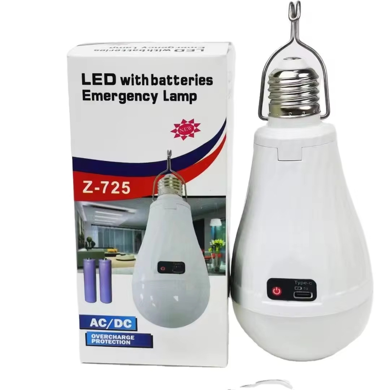 Serviço de soluções de iluminação de lâmpadas LED 15W E27 B22 Bateria recarregável de íons de lítio AC/DC