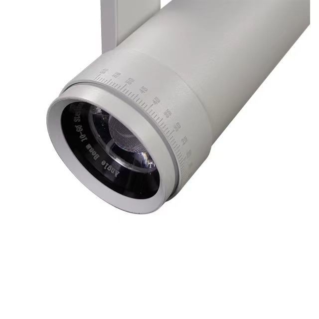 COB LED Focal Light Track Light com caixa de alumínio integrada e lente anti-reflexo