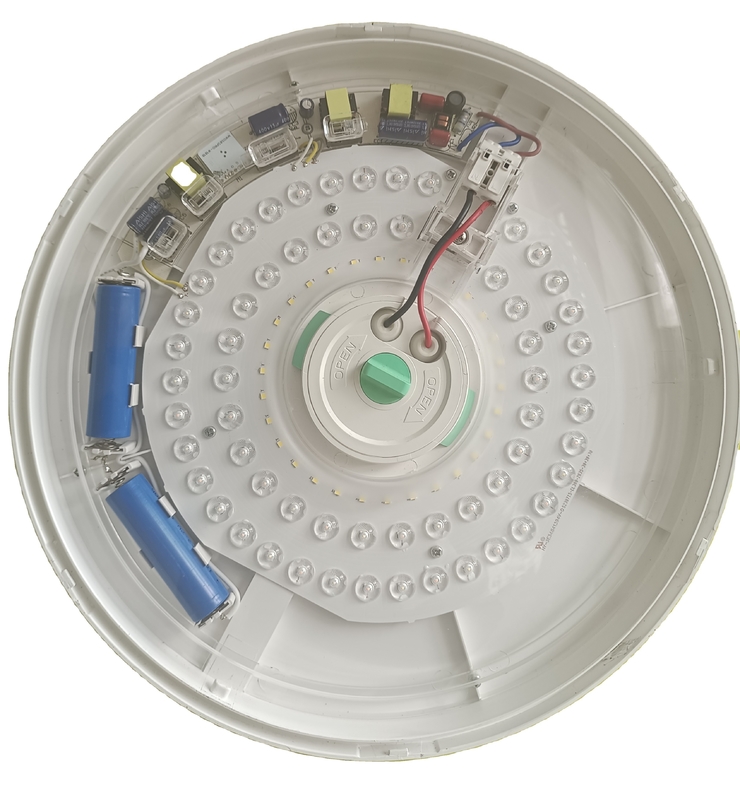 Lâmpadas de tecto LED com bateria de lítio e sensor de radar