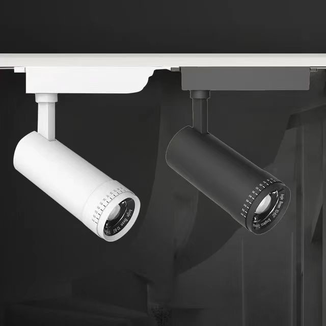 1CCT Corpo de lâmpada de liga de alumínio 10-60 graus Lente zoomável LED Focal Light Track Light