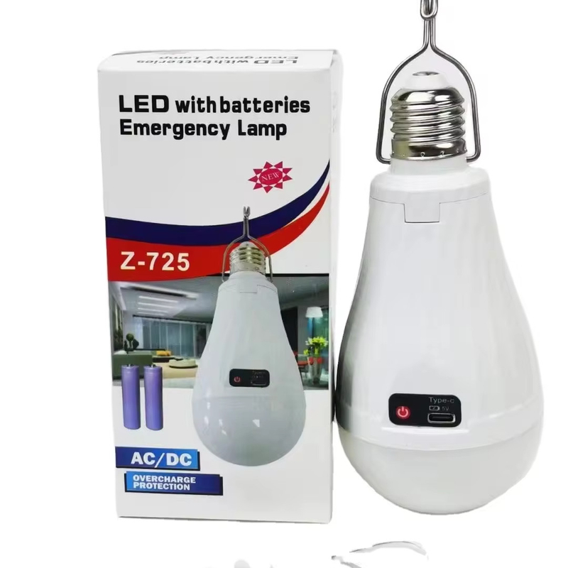 2 E27/B22 lâmpada de emergência de LED recarregável para soluções de iluminação de poupança de energia