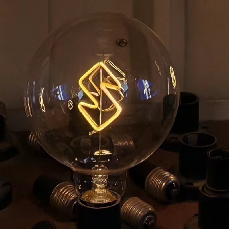 GLOBE G125 série LED Decorativo Edison lâmpada com padrões ou texto personalizados