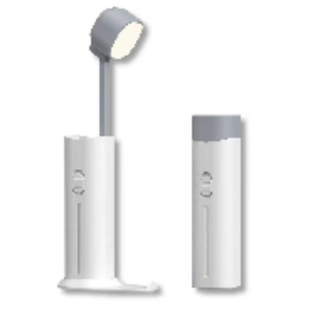 Lâmpada portátil de escritório LED 5W Lâmpada de mesa recarregável com dimmer de suporte e fonte de luz