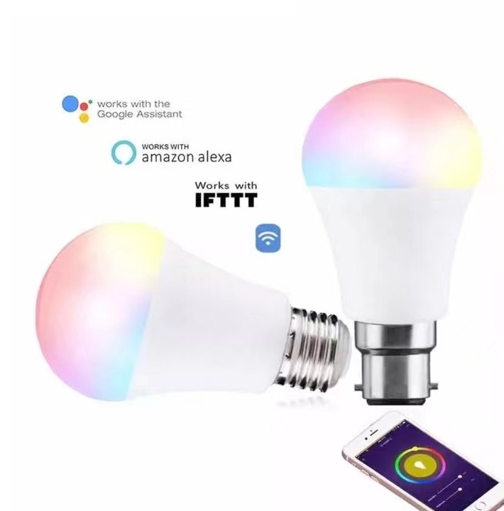 Peso do produto 0,1 kg RGBCW Multicolor BT E27 B22 lâmpada LED inteligente para iluminação doméstica