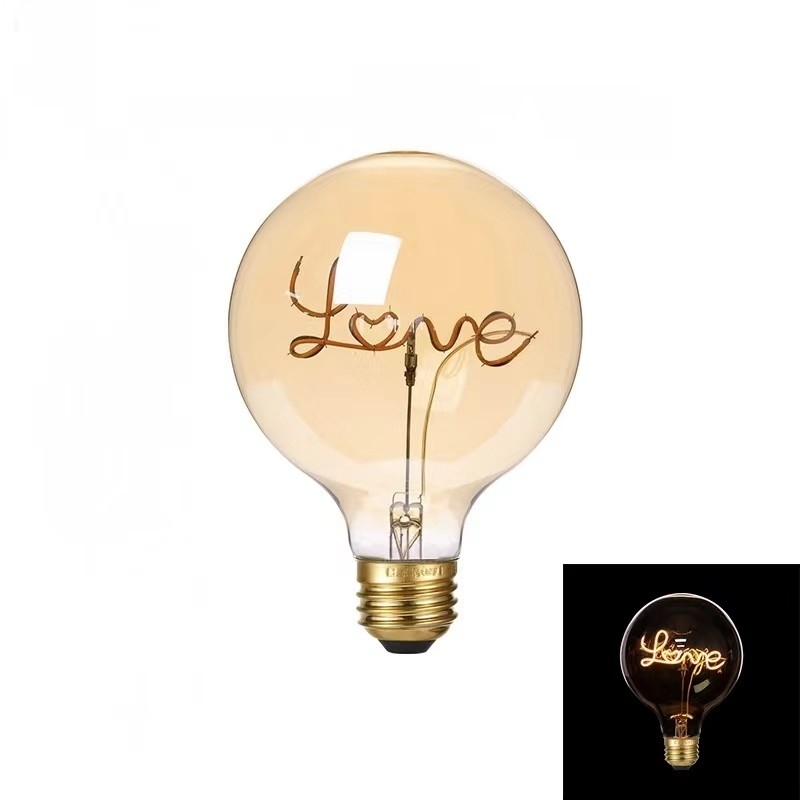 4W G125 Série Dimmable LED Luz Decorativa Base E27 Vidro Ambrado Claros Favorito