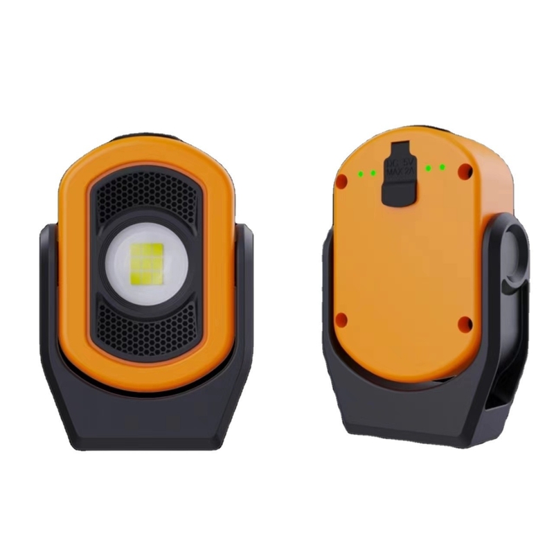 Luz de trabalho LED portátil e apagável com carregamento USB tipo-C e base magnética forte