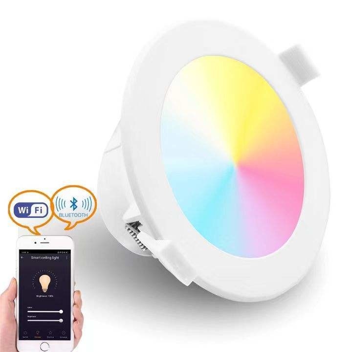 TH0356 Fonte de luz de painel LED 18W para decoração de escritório Dimmable Smart RGB Downlight