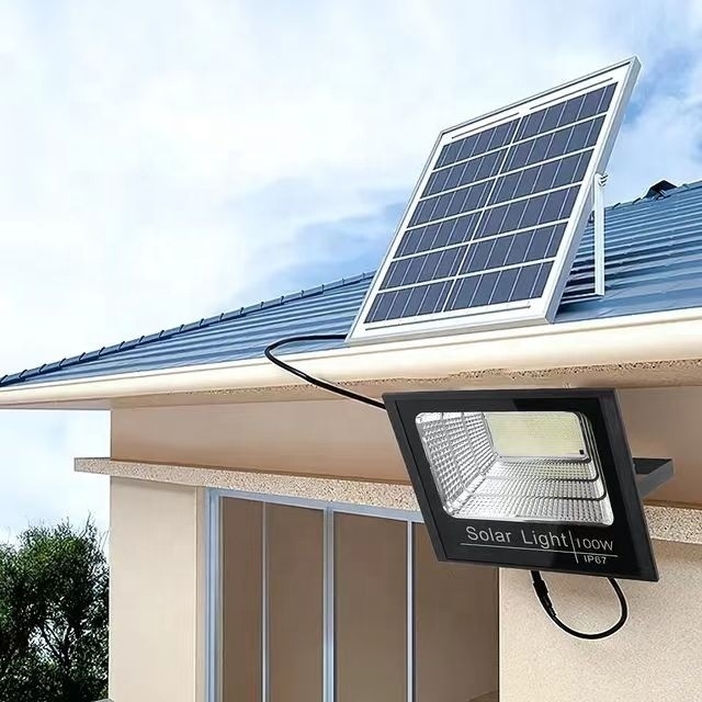 Branco Frio Emitir Cor Temporização Interruptor Armazém Estádio Luzes solares de rua Lâmpadas de carregamento ao ar livre Luz de inundação