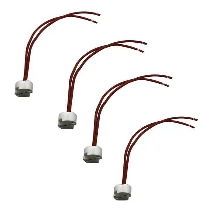 GU10 Porta lâmpadas Porta lâmpadas cerâmicas com cabo de silício 1- 0,05 kg para iluminação interna