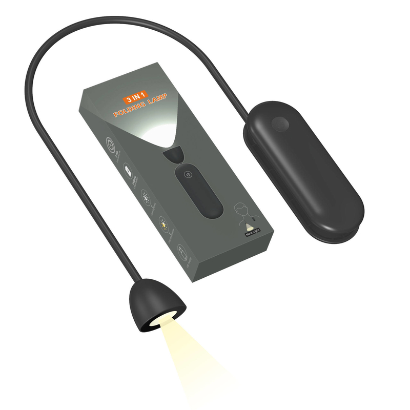 Bateria de lítio Tipo LED flexível Livro dobrável Luz para proteção ocular Cor preta