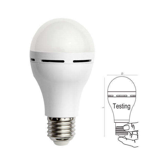 Lâmpada recarregável de 7w E27 B22 LED para iluminação de emergência em alerta de luz diurna de 6000K