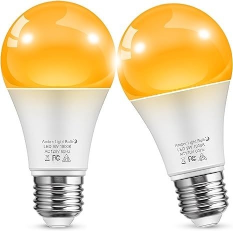 15000 Horas de Vida útil Fornecimento de energia AC Bloqueio de luz azul A19 9W lâmpada fraca para quarto infantil