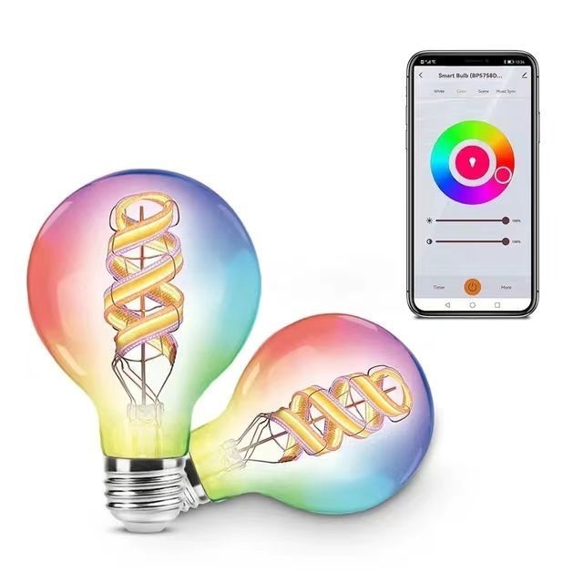 Bluetooth sem fio TUYA APP Bulbo LED de controle para mudança de cor e atenuação da luz