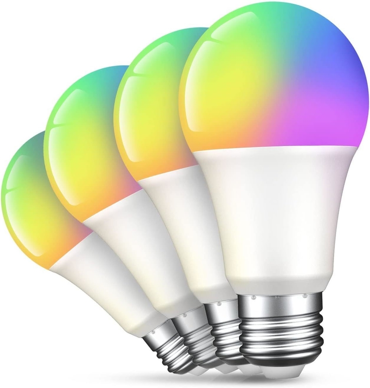 9W E27/B22 Multicolor WiFi Dimmable lâmpada LED Compatível com google alexa Residencial