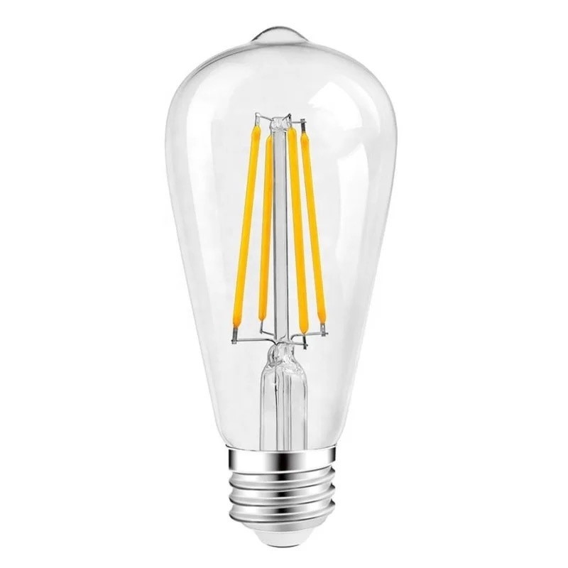 3000K 7W 800LM Dim LED Filament Bulb E27 Tipo de base para vida útil de 30000 horas